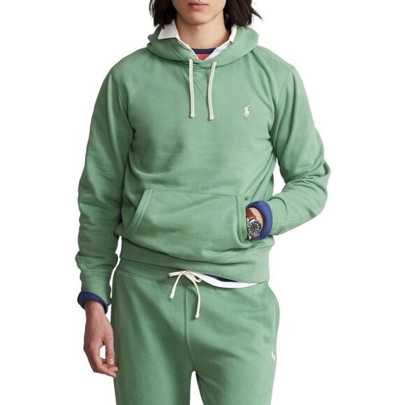 Polo Ralph Lauren Green Sweatsuit Set Fleece Hoodie Size L+ Joggers Size XL - Picture 1 of 14